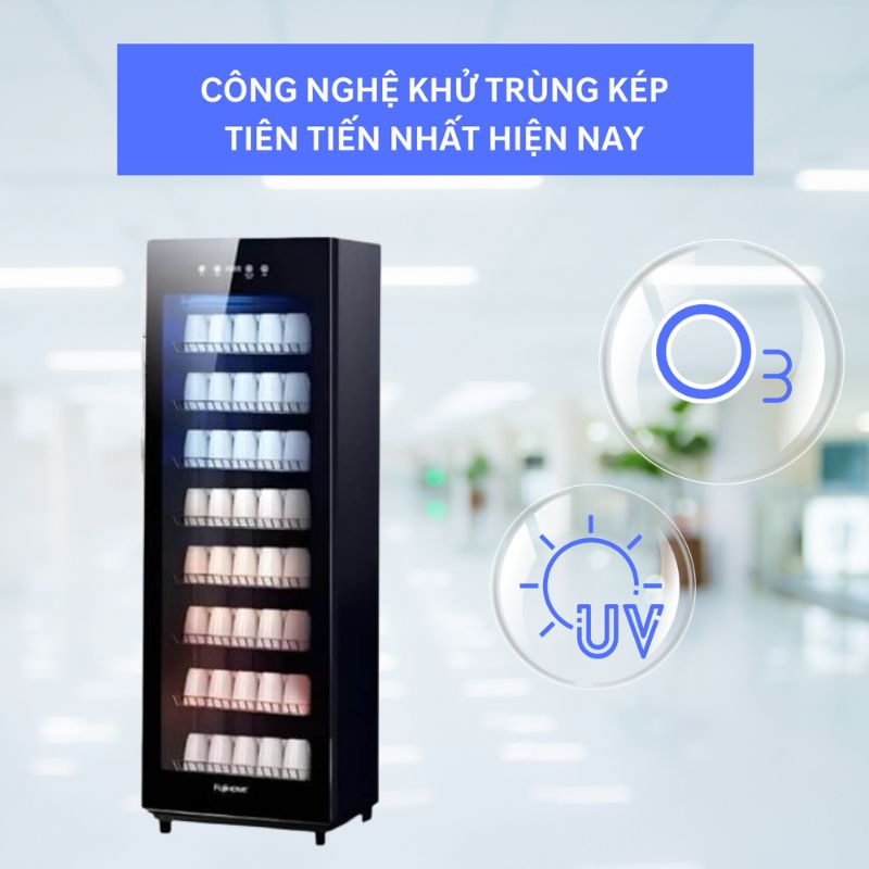 Tủ sấy chén bát tiệt trùng Fujihome DD220 - Hàng chính hãng