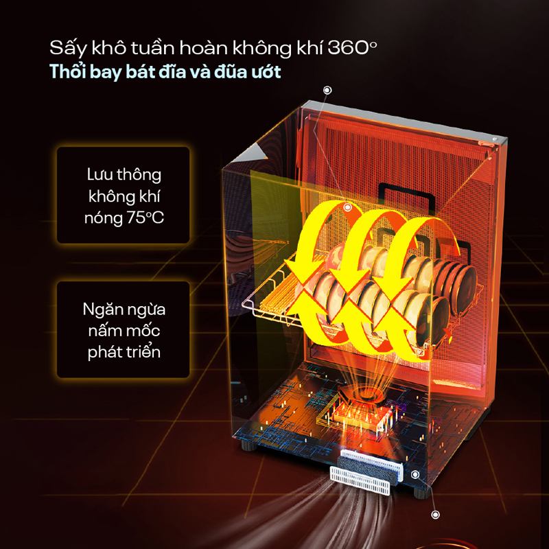 Tủ sấy chén bát tiệt trùng Fujihome DD128 - Hàng chính hãng