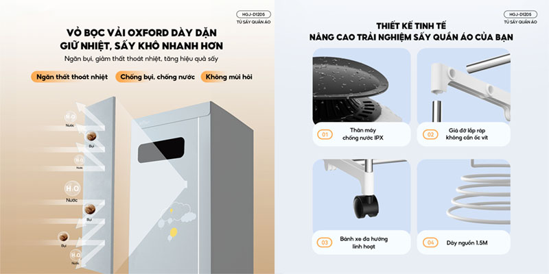 Tủ sấy quần áo Bear HGJ-D12D5 - Hàng chính hãng