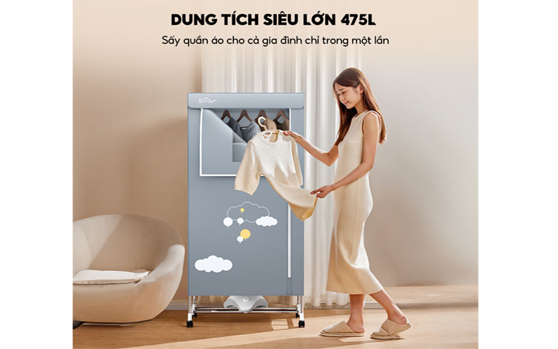 Tủ sấy quần áo Bear HGJ-D12D5 - Hàng chính hãng