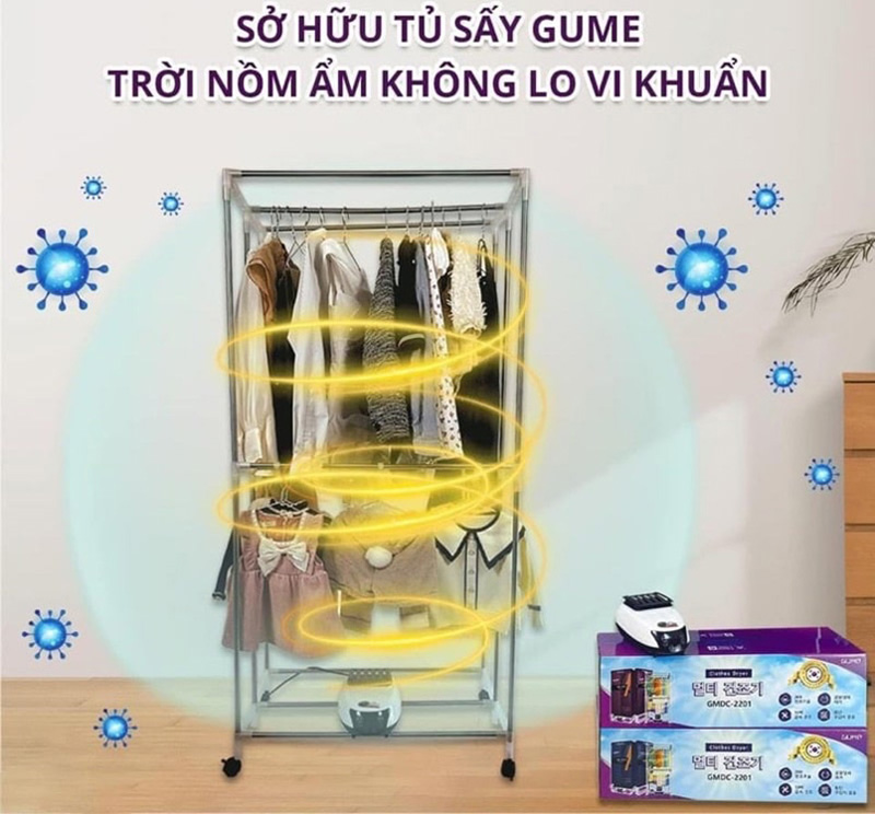 Tủ sấy quần áo Gume GMDC-2201  - Hàng chính hãng