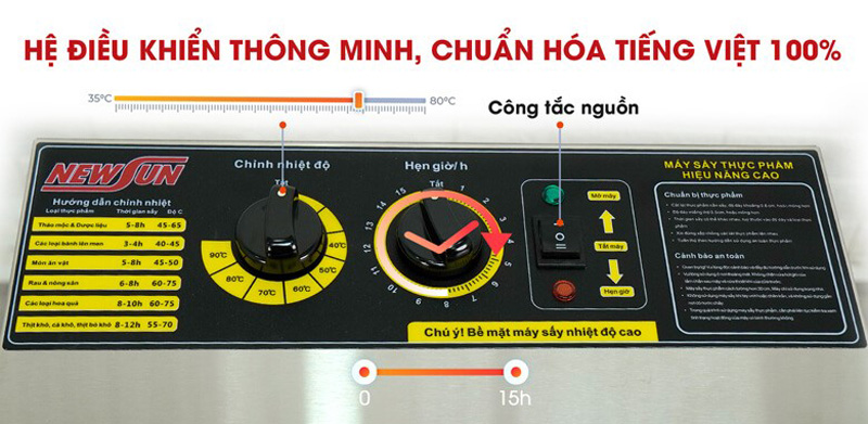 Máy sấy thực phẩm Newsun NS-MS10K - Hàng chính hãng
