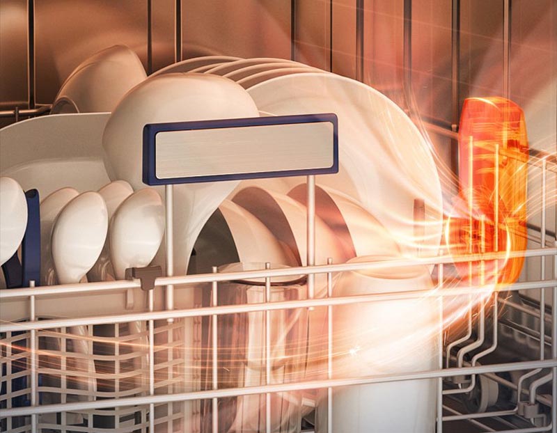 Công nghệ sấy PTC với mức nhiệt độ sấy 75 độ C, sấy khô nhanh chóng
