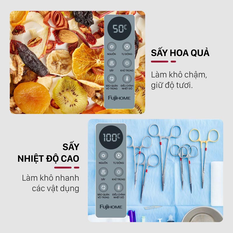 Tủ sấy tiệt trùng đa năng Fujihome DD38 - Hàng chính hãng