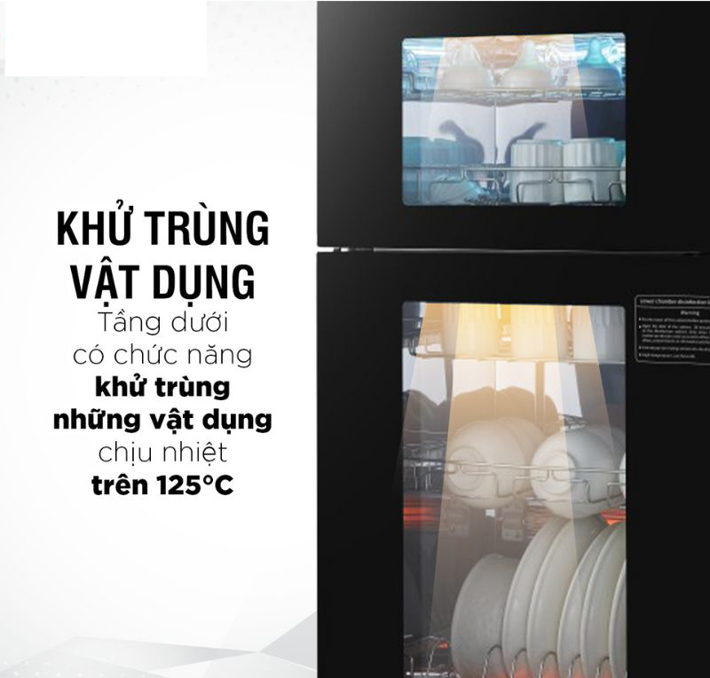 Tủ tiệt trùng chén bát 2 in 1 Kieler KL-KM520 - Hàng chính hãng