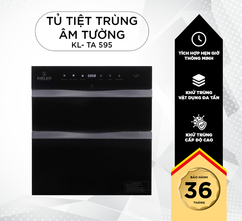 Tủ tiệt trùng chén bát Kieler KL-TA595 - Hàng chính hãng