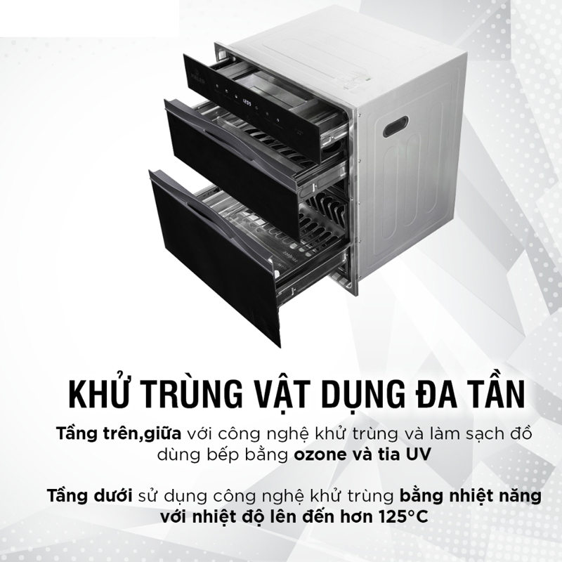 Tủ tiệt trùng chén bát Kieler KL-TA595 - Hàng chính hãng