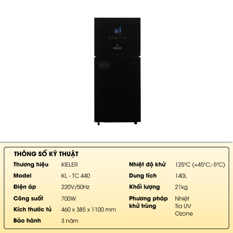 Tủ tiệt trùng chén bát Kieler KL-TC-440 - Hàng chính hãng