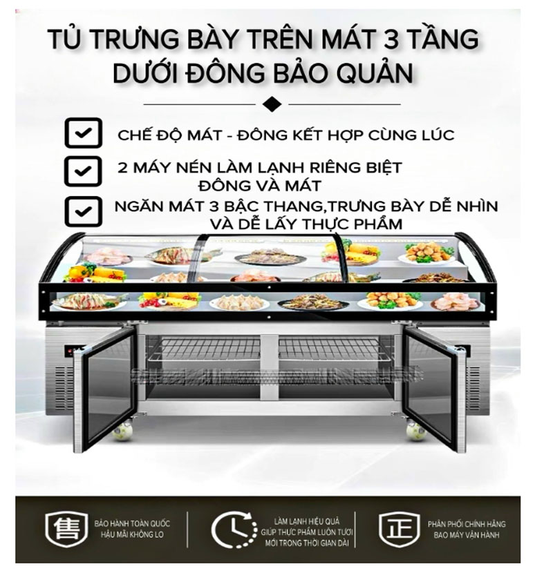 Thiết kế sang tọng, tiện lợi với 2 chế độ đông và mát