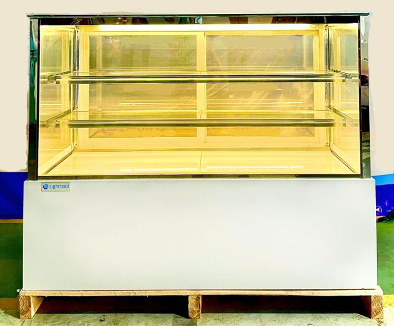 Tủ trưng bày bánh kem kính vuông 1m2 Lightcool DG-1200Z/V - Hàng chính hãng