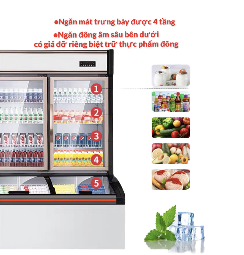 Tủ trưng bày trên mát dưới đông Snow Village LCD-1198 - Hàng chính hãng