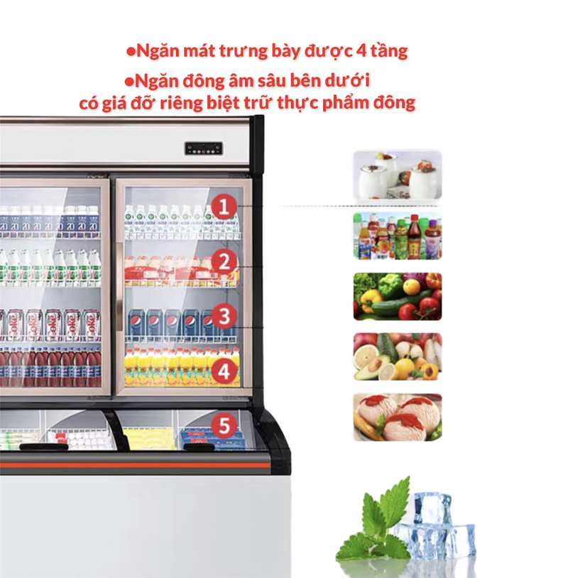 Tủ trưng bày trên mát dưới đông Snow Village LCD-1756 - Hàng chính hãng