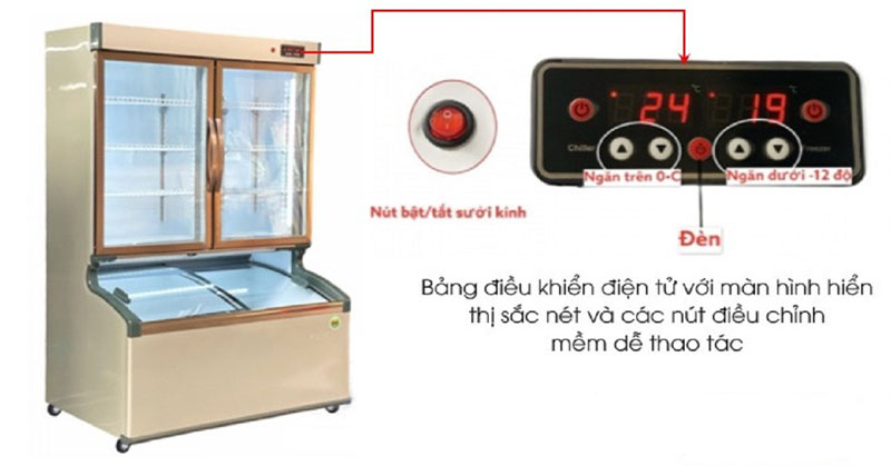 Tủ trưng bày trên mát dưới đông Snow Village LMD-1262QK - Hàng chính hãng