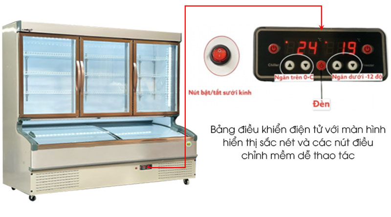 Tủ trưng bày trên mát dưới đông Snow Village LMD-1894QK - Hàng chính hãng