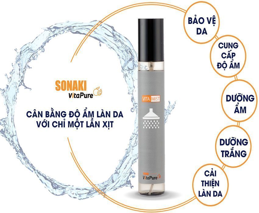 Xịt khoáng Sonaki Hydrogen VitaMisst HWP-250  - Hàng chính hãng