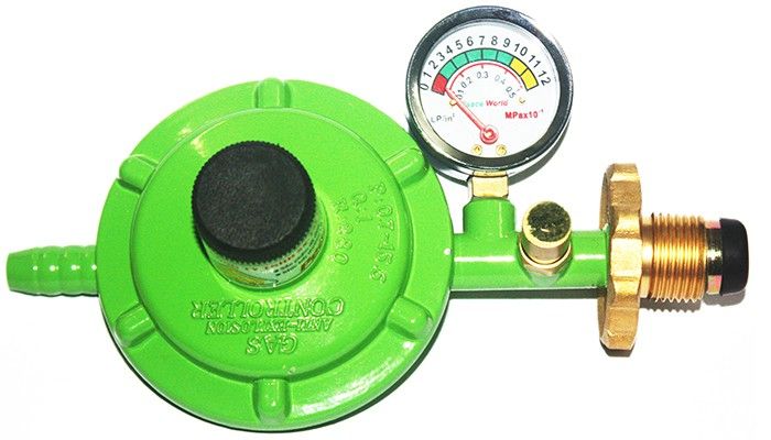 Van ngắt gas tự động Peace World PW-339 có đồng hồ đo áp suất - Hàng chính hãng