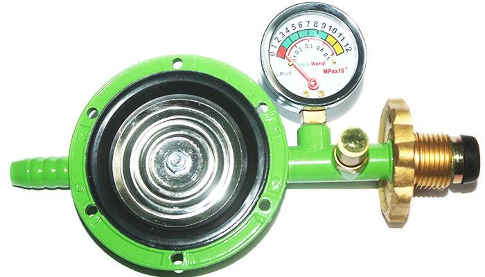 Van ngắt gas tự động Peace World PW-339 có đồng hồ đo áp suất - Hàng chính hãng