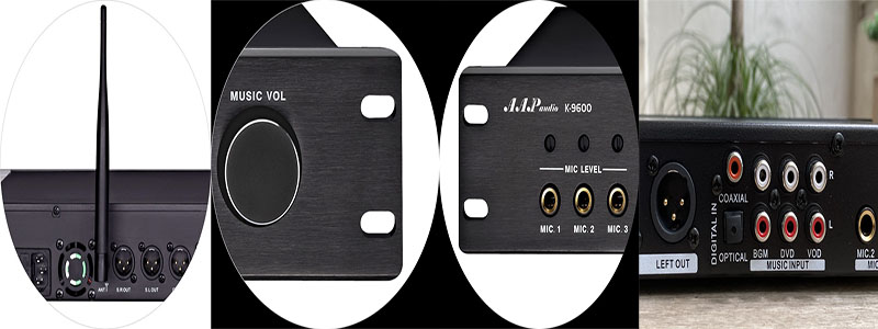 Các bộ phận của Vang số karaoke AAP K9600