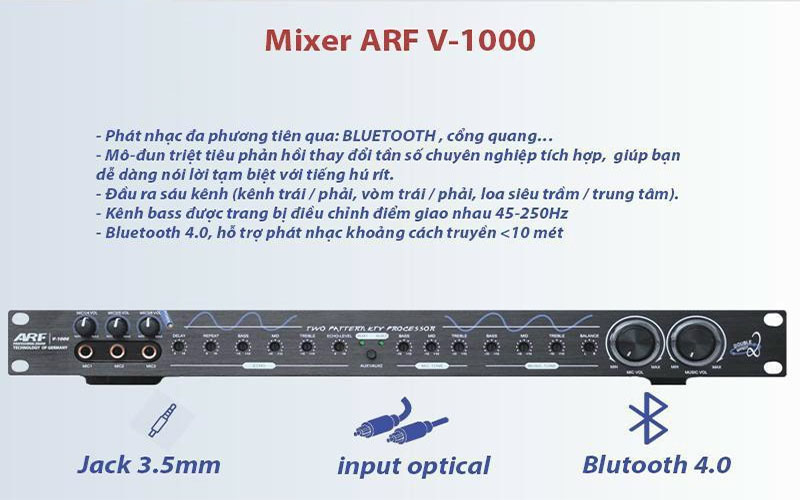 Vang số karaoke ARF V1000 - Hàng chính hãng