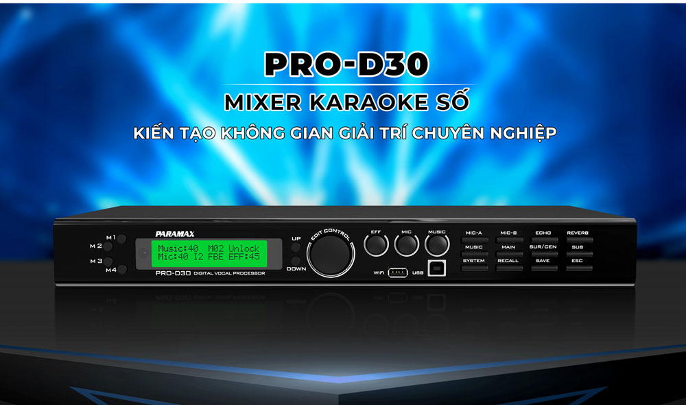 Mixer karaoke Paramax Pro-D30 - Hàng chính hãng