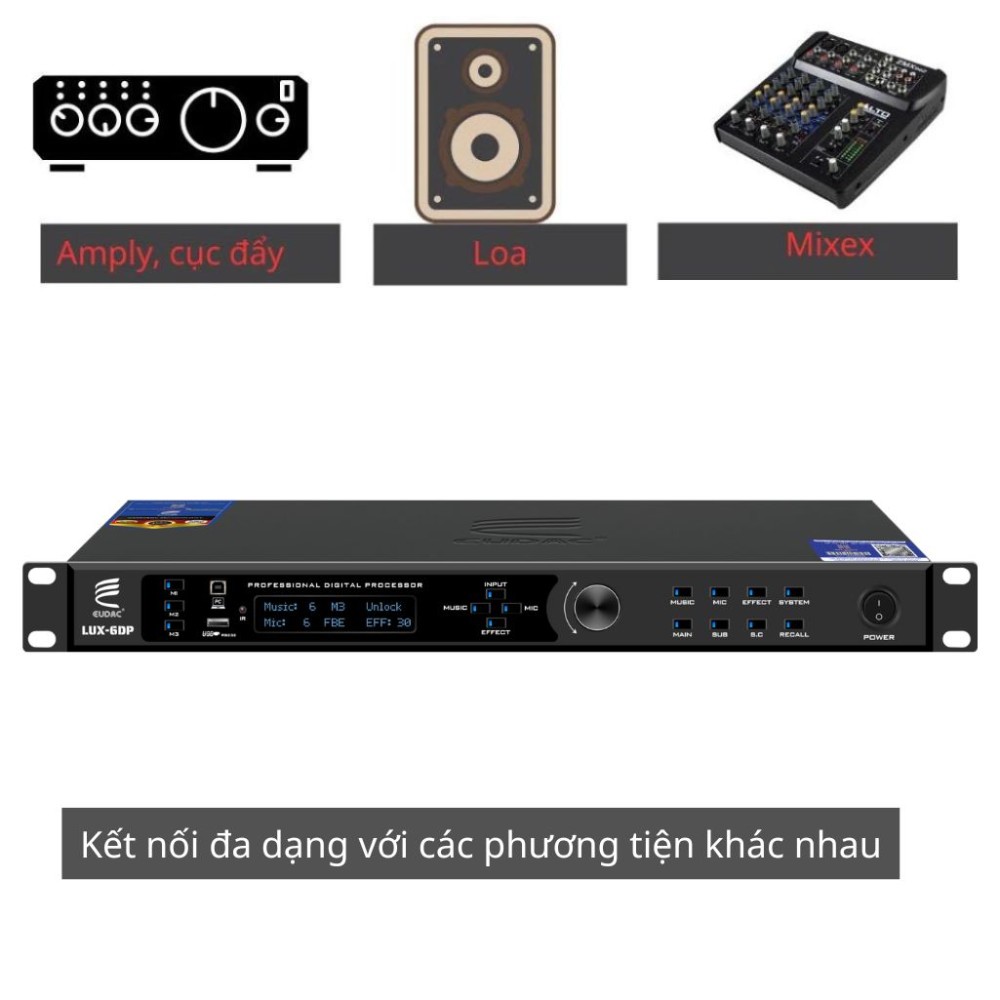 Vang số Eudac Audio LUX-6DP - Hàng chính hãng