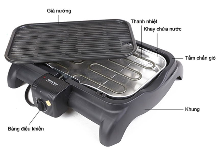 Vỉ nướng Severin PG 1525 - Hàng chính hãng