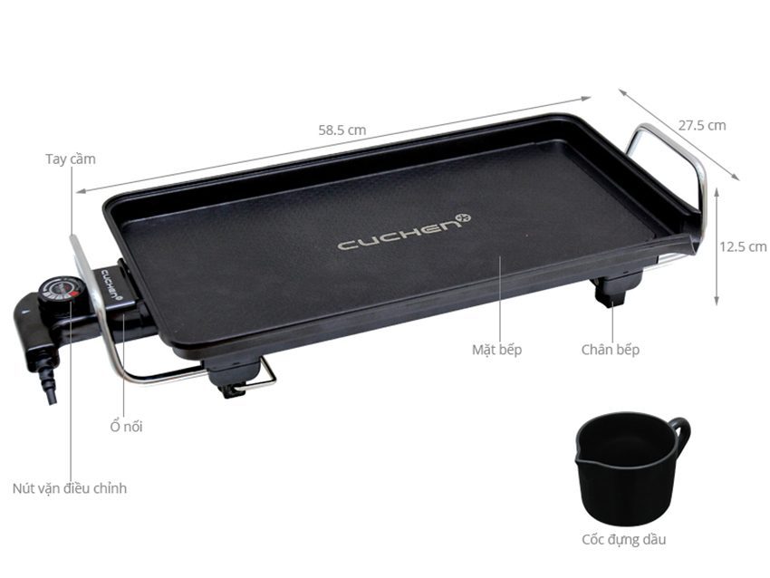 Chi tiết của Vỉ nướng điện Cuchen CHG-G1000W