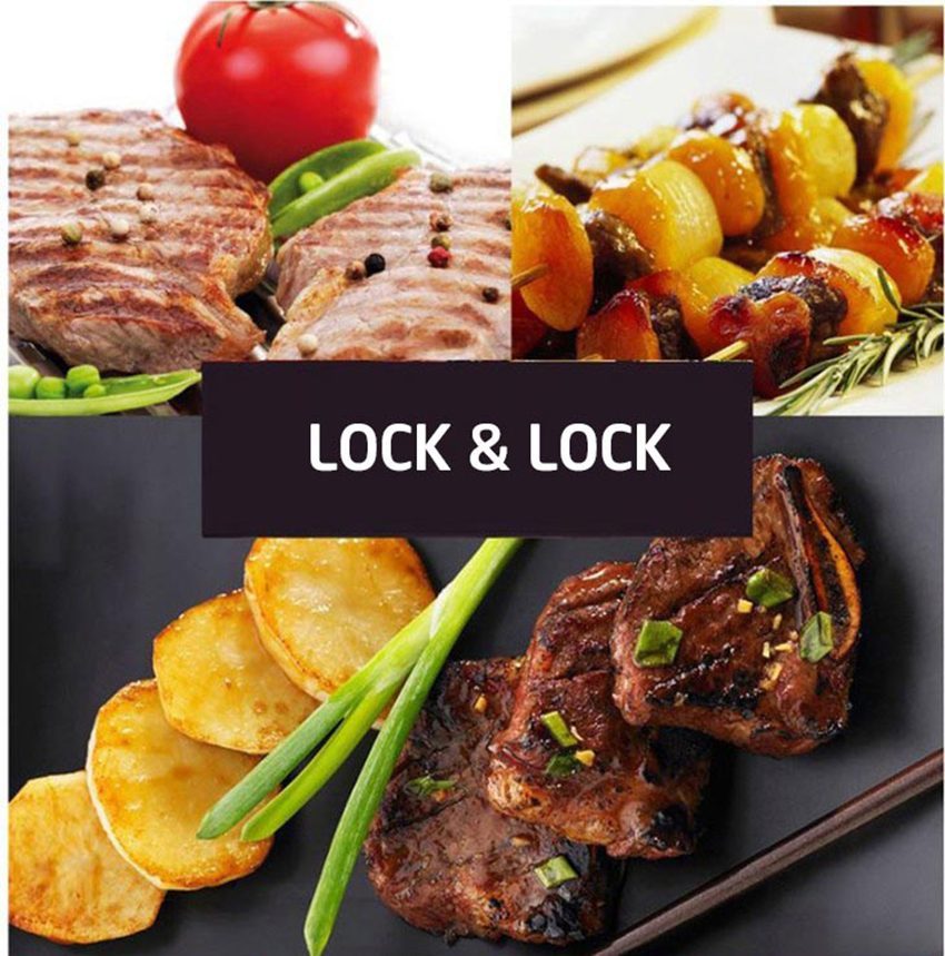 Vỉ nướng điện Lock&Lock EJG211BLK - Hàng chính hãng