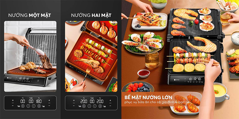 Vỉ nướng điện gấp gọn Elmich EGE-8579 - Hàng chính hãng