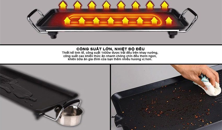 Vỉ nướng điện không khói Comet CM5665 - Hàng chính hãng