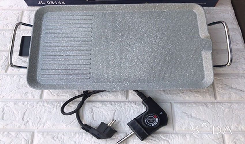 Vỉ nướng điện vân đá không khói Jiplai JL-08144 - Hàng chính hãng