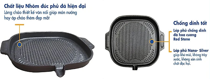 Vỉ nướng không dính Korea King KGP-32MHI - Hàng chính hãng
