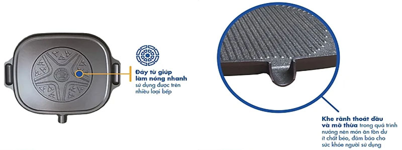 Vỉ nướng không dính Korea King KGP-32MHI - Hàng chính hãng
