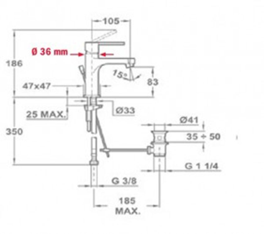 Vòi Lavabo Teka Aura - Hàng chính hãng