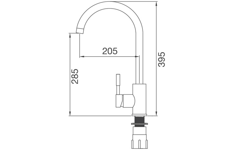 Vòi inox rửa chén Malloca K569-C - Hàng chính hãng