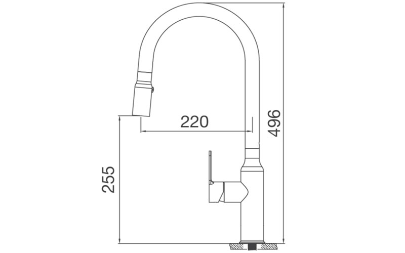 Vòi nóng lạnh dây rút inox Malloca K046-SS - Hàng chính hãng