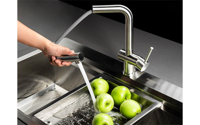 Vòi nóng lạnh dây rút inox Malloca K103-SS - Hàng chính hãng