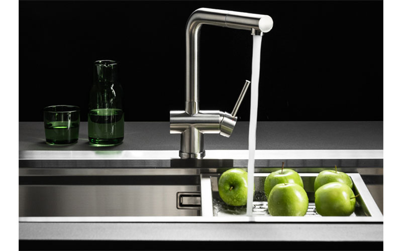 Vòi nóng lạnh dây rút inox Malloca K103-SS - Hàng chính hãng