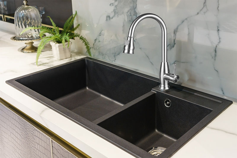 Vòi rửa nóng lạnh Inox Kaff KF-FC-8602 - Hàng chính hãng