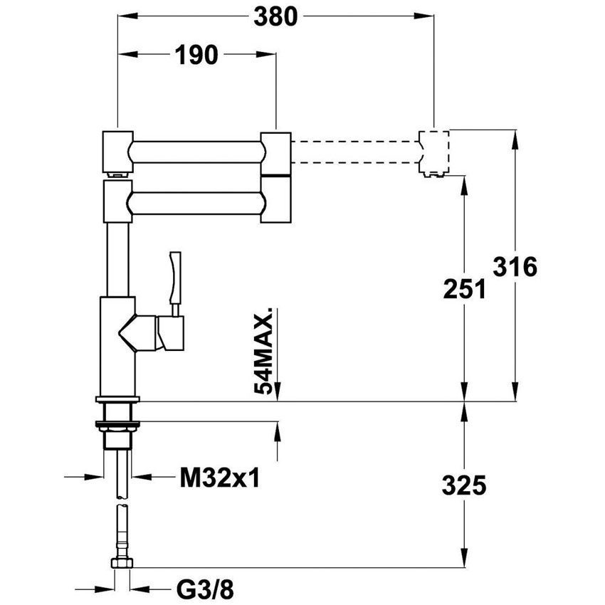Vòi rửa bát Teka INX 983 - Hàng chính hãng