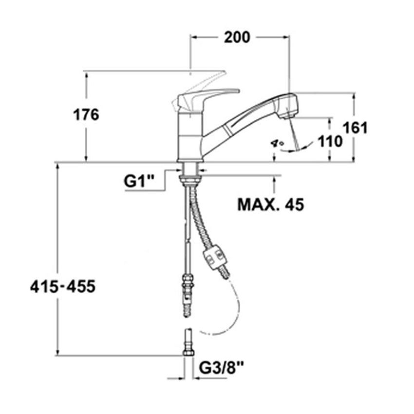 Vòi rửa bát Teka MB2 pull out - Hàng chính hãng