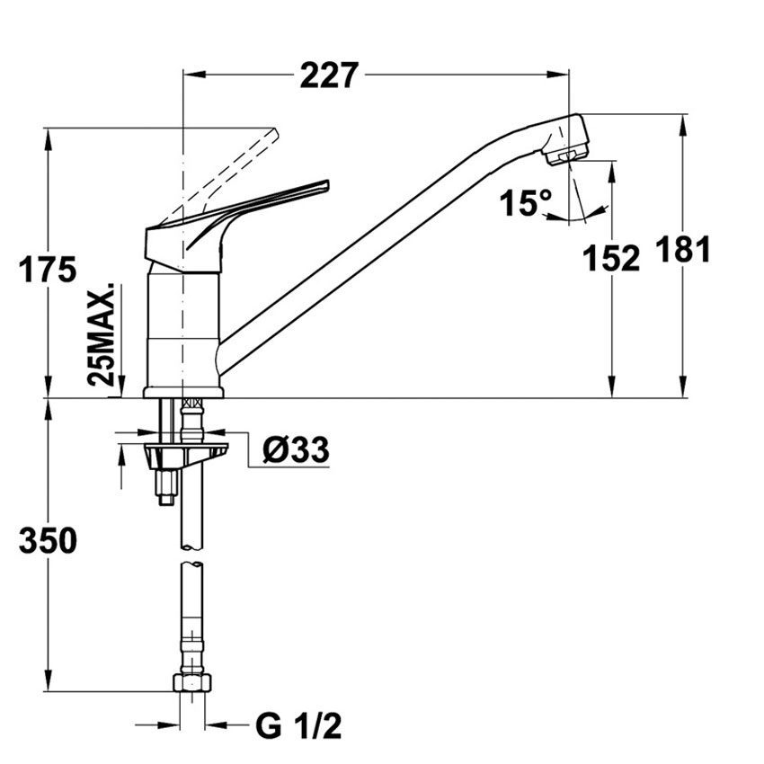 Vòi rửa bát Teka MTP 913 - Hàng chính hãng