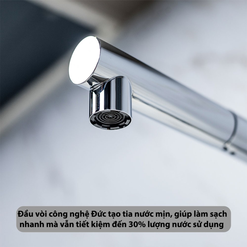 Vòi rửa bát dây rút nóng lạnh GrandX GXF02 DUAL SPRAY - Hàng chính hãng