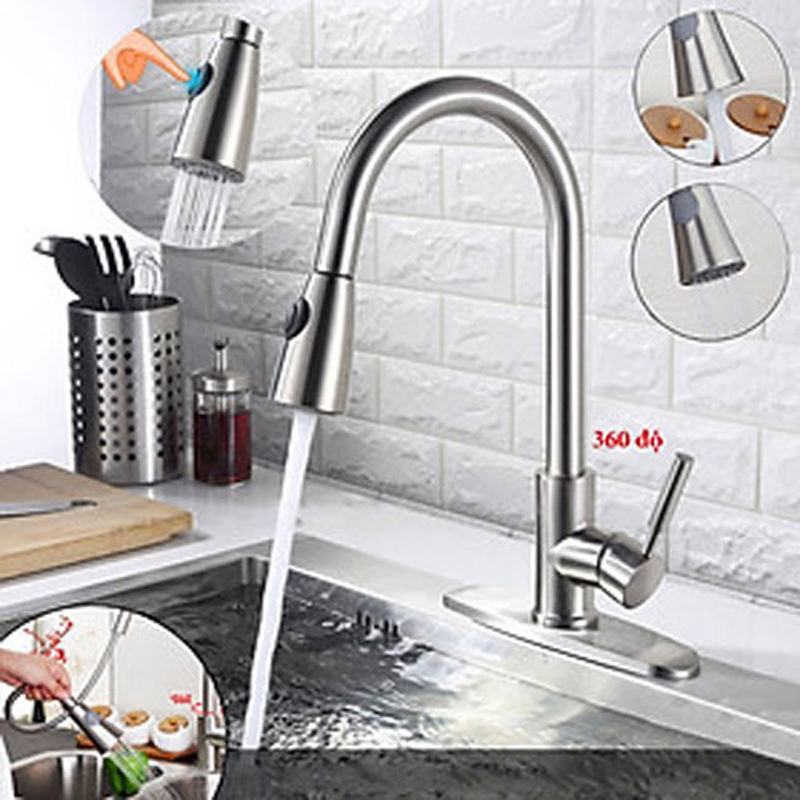 Vòi rửa bát dây rút Faster FS926S - Hàng chính hãng
