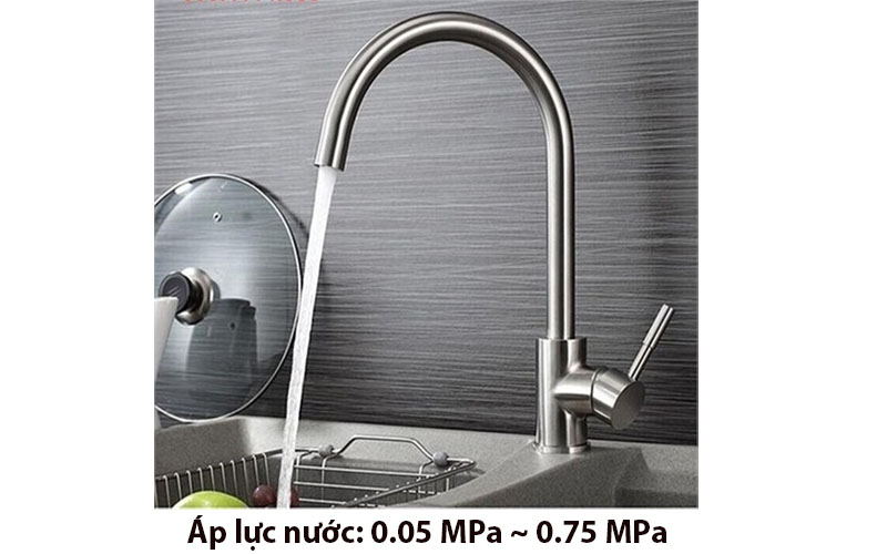 Áp lực nước của Vòi rửa chén nóng lạnh Eurosun S-K025