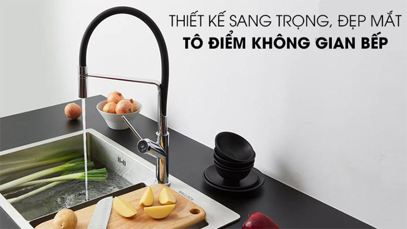 Vòi rửa chén nóng lạnh Malloca K081C - Hàng chính hãng