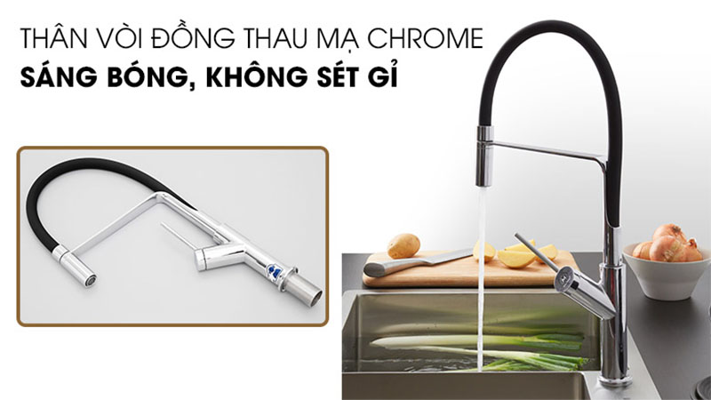 Vòi rửa chén nóng lạnh Malloca K081C - Hàng chính hãng