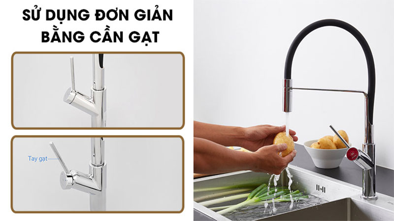 Vòi rửa chén nóng lạnh Malloca K081C - Hàng chính hãng