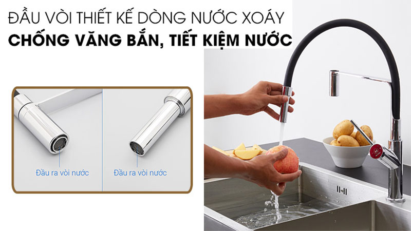 Vòi rửa chén nóng lạnh Malloca K081C - Hàng chính hãng