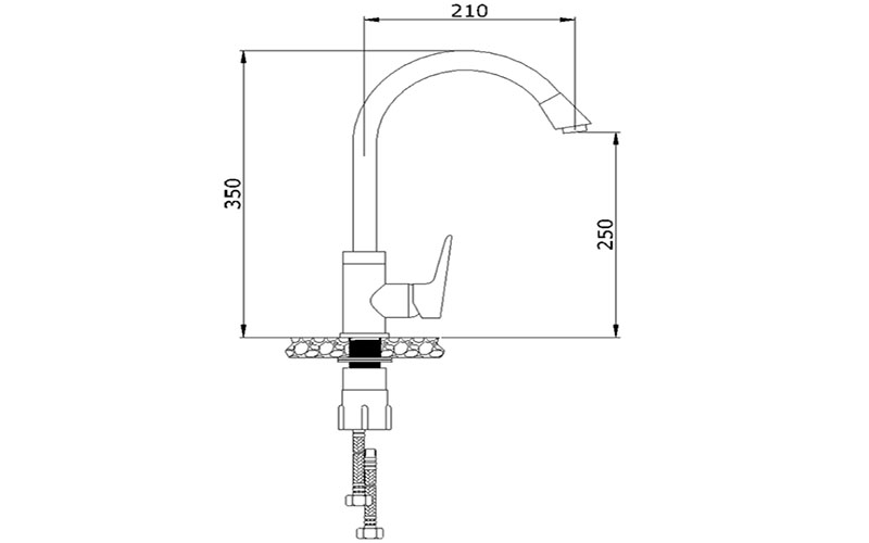 Vòi rửa chén nóng lạnh Malloca K279N - Hàng chính hãng